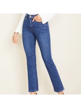 Ann Taylor Denim High Rise Straight Leg Jeans Sz 6